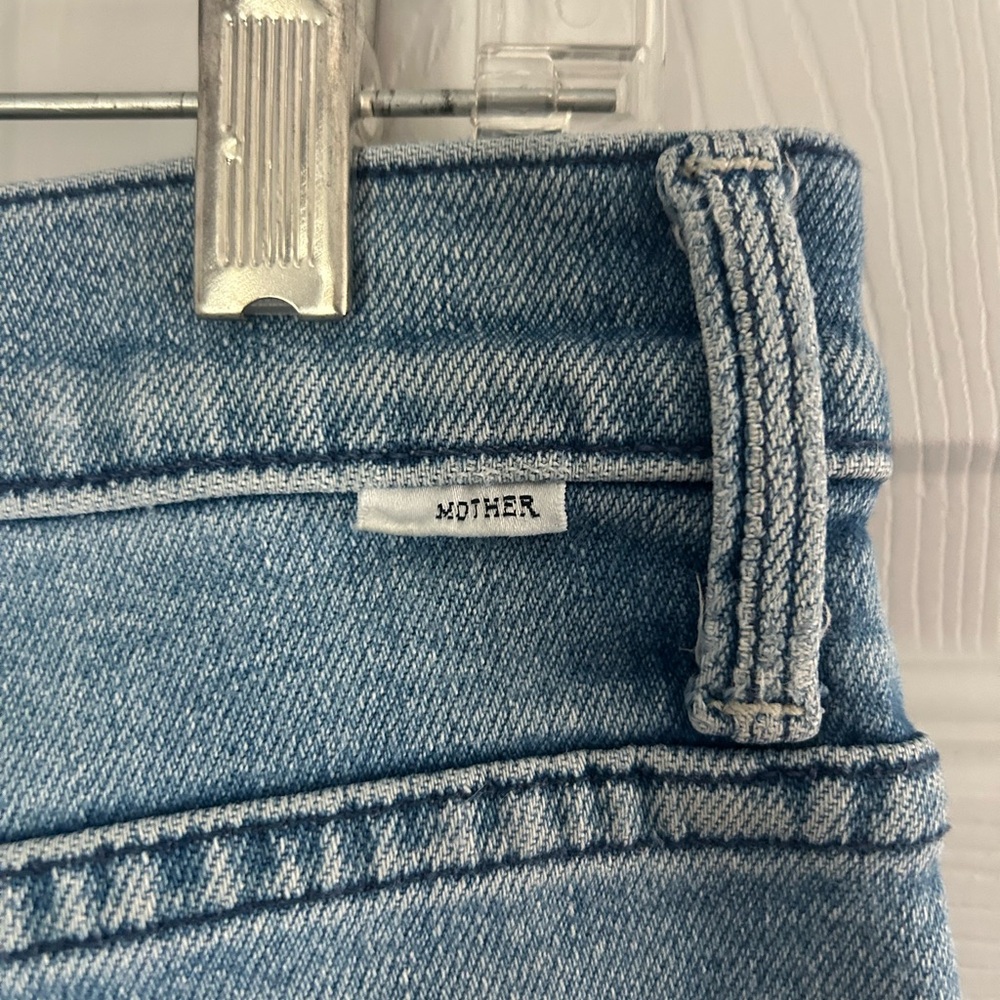 MOTHER High-Rise Wide Leg Jeans in Light Blue Denim (Mediterranean Muse) - Picture 8 of 13